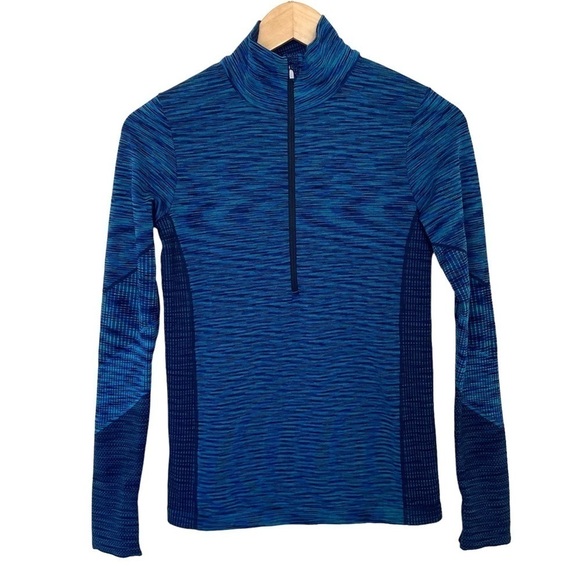 Athleta Flurry Half Zip Pullover in Navy, Size Small - Picture 2 of 9